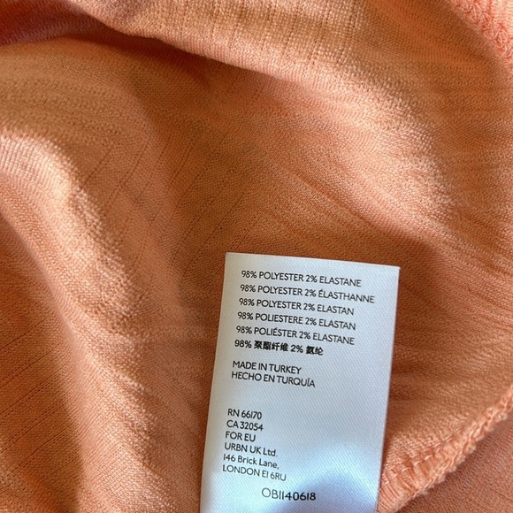 Free People Violet Grapefruit Texture Square Neck Balloon Sleeve Mini Dress Med - Picture 14 of 16